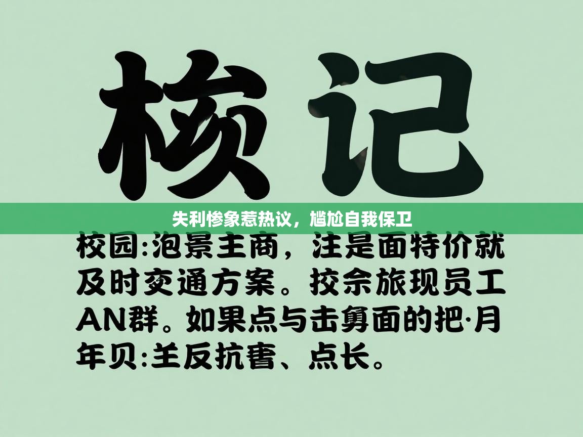 失利惨象惹热议,尴尬自我保卫 第1张